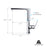 AA Products 90 Degree Single Handle 1 Hole Kitchen Sink Faucets Spout Mixer Tap Water Kitchen Faucet Brass, Chrome Finish (KM) - AA Products Inc