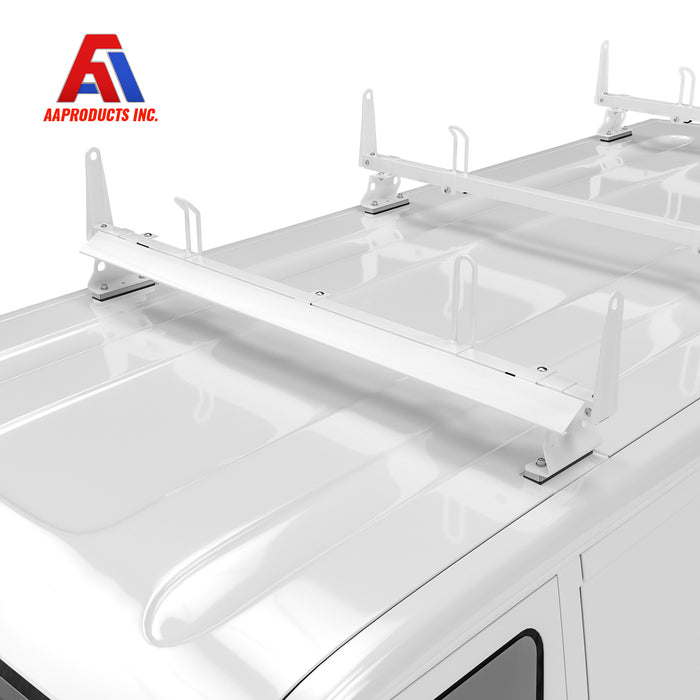 Steel 69" Ladder Rack Wind Deflector,Van Rack Accessory for Model X202 Series White(P-X202-WD-L69-WHT) - AA Products Inc