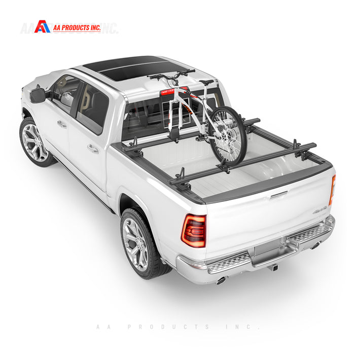 AA-Racks Low Profile Aluminum Truck Bed Rack for Trucks and Trailers with Open Rails (300lb On Road Capacity) (APX2503) - AA Products Inc