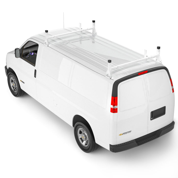 AA-Racks Universal Aluminum Van Roof Rack Rain Gutter Mount Rooftop ...