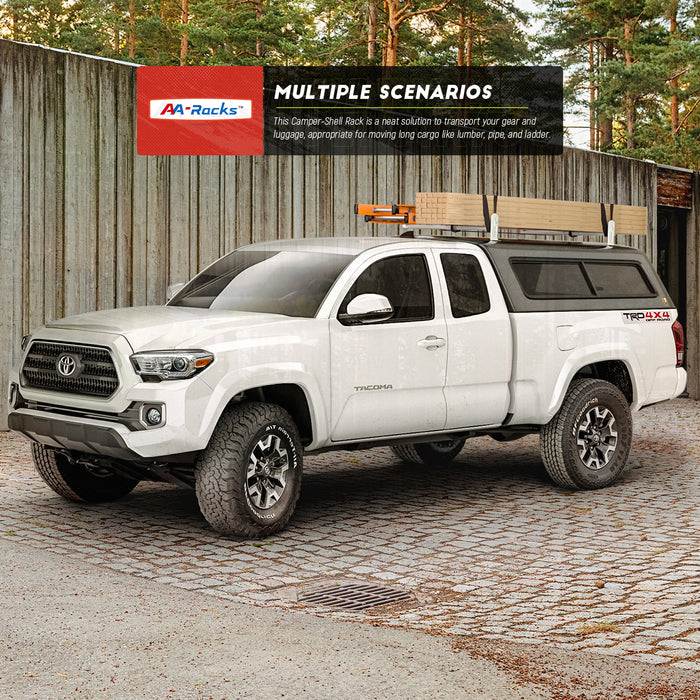 Camper Topper Ladder Rack Options AA-Racks Universal Pickup Truck Rack Cap & Topper Camper Shell Van Roof ...
