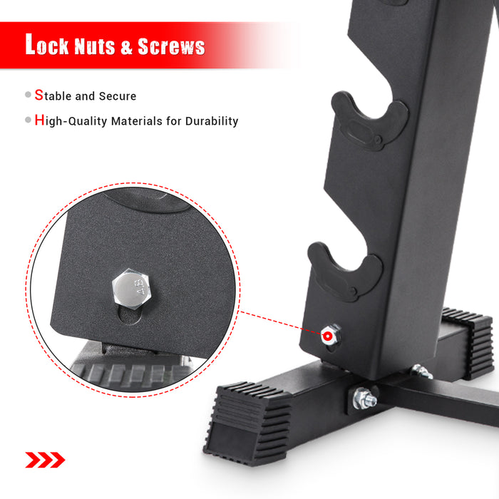 S.Y. Home & Outdoor A-Frame Dumbbell Rack Stand Only, 3 Tier Steel ...
