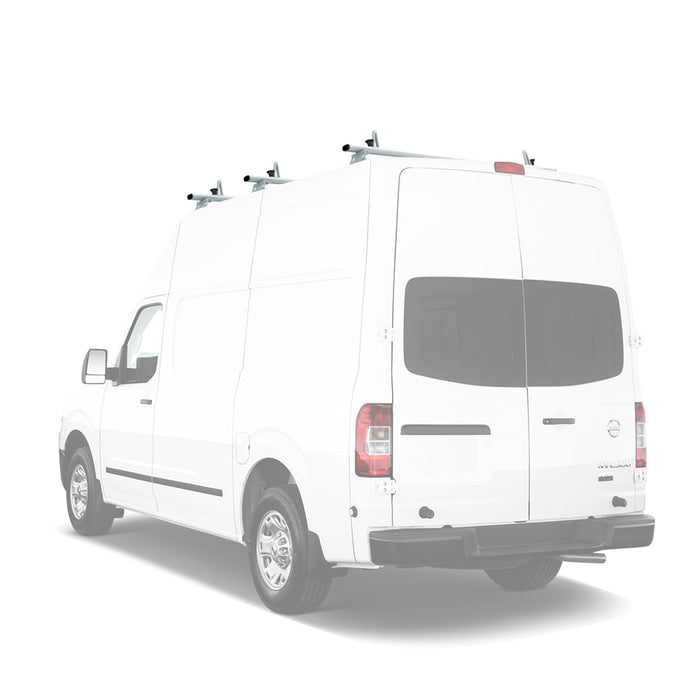 AA-Racks Aluminum Cross Bar Van Roof Rack System w/ Ladder Stopper (Fits: Nissan NV 2012-On) (AX312-NV) - AA Products Inc