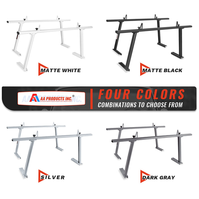 AA-Racks Truck Accessories No drill Aluminum Ladder Rack Adjustable Pickup Truck Racks (Fits: Toyota Tacoma 2005-On) - (APX25-TA) - AA Products Inc