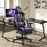 AA Products Gaming Chair High Back Ergonomic Computer Racing Chair Adjustable Gamer Chair with Footrest, Lumbar Support Swivel Chair – BlackPurple - AA Products Inc