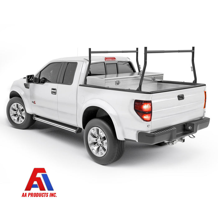 AA-Racks Universal 800Ibs Pick-Up Truck Ladder Rack Adjustable Steel 2 Bar Set Lumber Utility Carrier Rack (X3501) - AA Products Inc