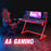 AA Products Gaming Desk 47.2",Z-Shaped Design Computer Desk Suitable for Home and Office with Controller Stand, Cup Holder, Headphone Hook and Loudspeaker Stand(GD-Z-Red) - AA Products Inc