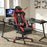 AA Products Gaming Chair High Back Ergonomic Computer Racing Chair Adjustable Office Chair with Footrest, Lumbar Support Swivel Chair - Red - AA Products Inc