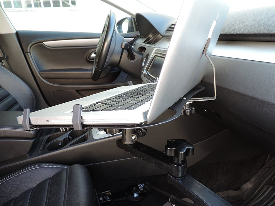 AA Products Car Laptop Mount Stands Holder with No Drilling Bracket and Aluminum Supporting Arm Kit (K002-BS) - AA Products Inc