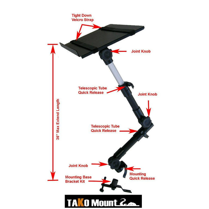 AA Products Automotive Truck Van Vehicle Car Laptop Notebook Mount Stand Holder (T-70N) - AA Products Inc