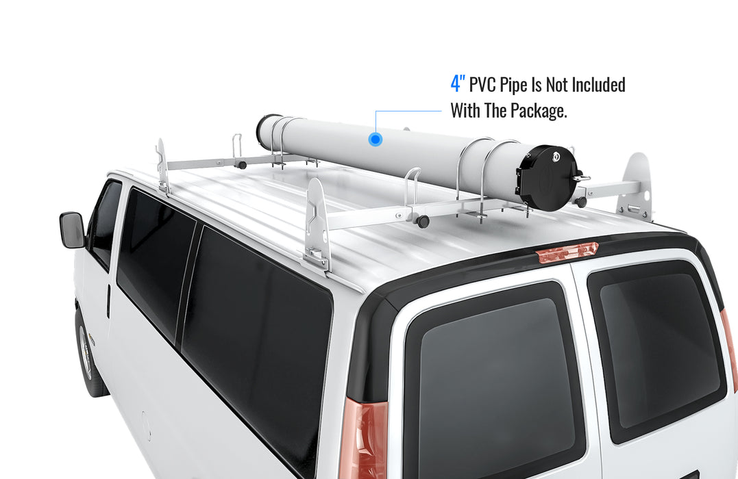 AA Products Universal Conduit Carrier Kit Fit 4" PVC Pipe, No Drilling Required, Black - AA Products Inc