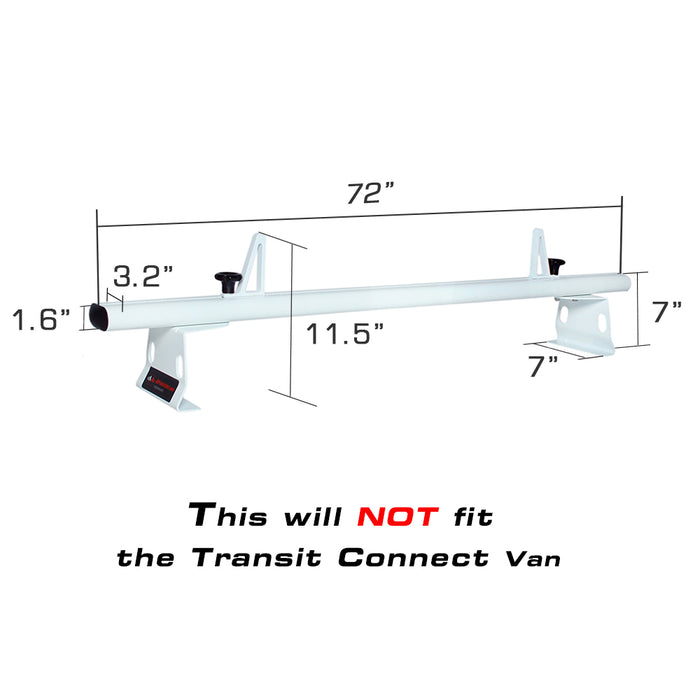 AA-Racks Aluminum Van Roof Rack System with Load Stop Utility Carrier Rack (Fits: Transit 2015-On) (AX302-TR) - AA Products Inc