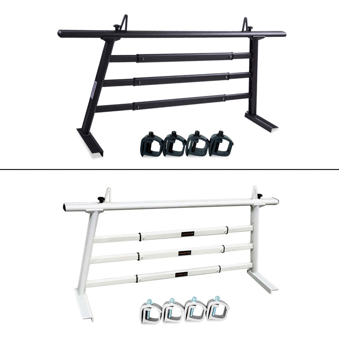 AA-Racks Headache Rack Single Bar Pickup Truck Ladder Rack with Cross Bar Window Guard Protective Back Rack (APX25-A-WG) - AA Products Inc