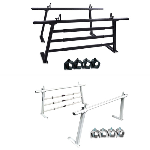 AA-Racks Universal  Headache Rack Aluminum Ladder Rack Pickup Truck Rack with Cross Bar Protector Rear Window Guard Back Rack -  (APX25-WG) - AA Products Inc