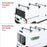 AA Racks Model AX302 Aluminum Van Ladder Roof Rack System Fits for 2013-On RAM ProMaster/ 2015-On Transit - 3 Bar 72'(AX302-72(3)-WHT-PR/TR) - AA Products Inc
