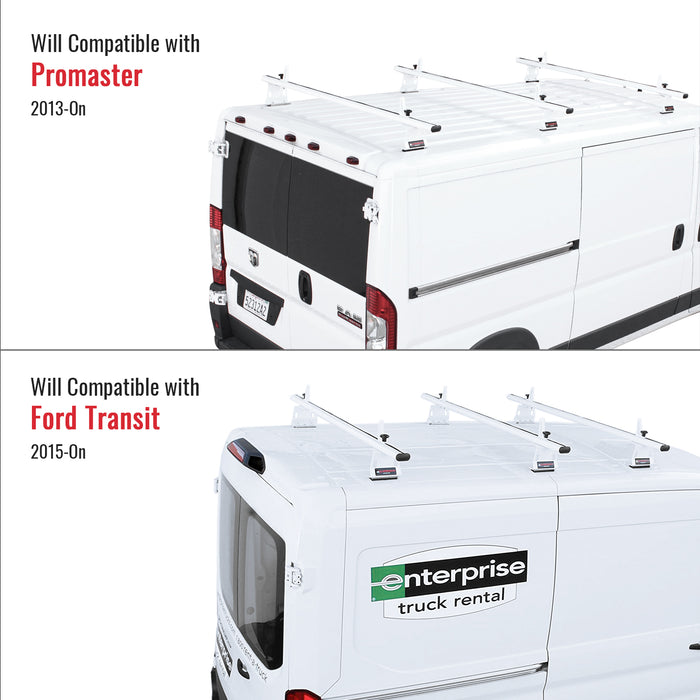 AA Racks Model AX302 Aluminum Van Ladder Roof Rack System Fits for 2013 ...