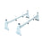 AA-Racks Universal Van Roof ladder Rack Adjustable Gutter Mount Rooftop Rack -White (X217) - AA Products Inc