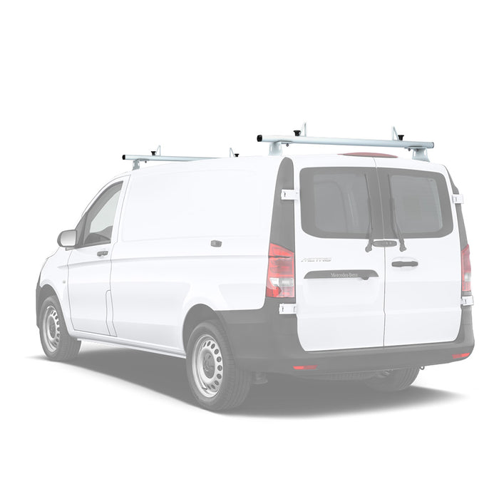 AA-Racks Aluminum Van Roof Rack 60" with Load Stop Black/ White (Fits: Mercedes Benz Metris 2014-On) (AX302-ME) - AA Products Inc