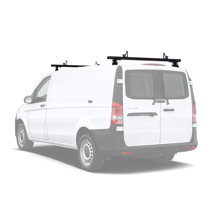 AA-Racks Aluminum Van Roof Rack 60" with Load Stop Black/ White (Fits: Mercedes Benz Metris 2014-On) (AX302-ME) - AA Products Inc