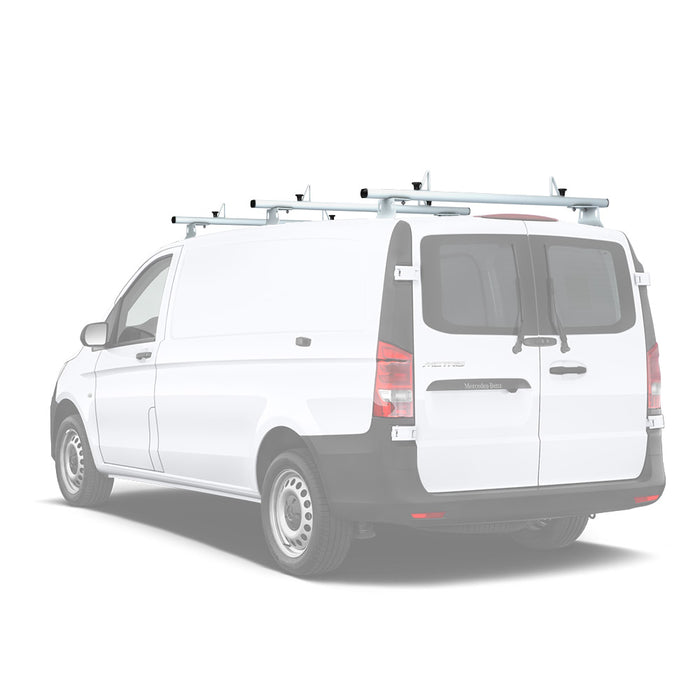 AA-Racks Aluminum Van Roof Rack 60" with Load Stop Black/ White (Fits: Mercedes Benz Metris 2014-On) (AX302-ME) - AA Products Inc