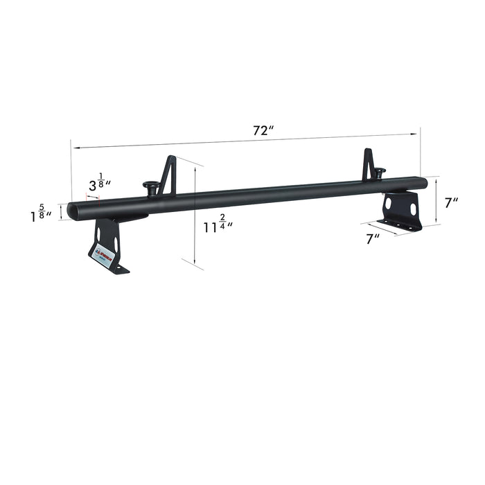 AA Racks Model AX302 Aluminum Van Ladder Roof Rack System Fits for 2013-On RAM ProMaster/ 2015-On Transit - 3 Bar 72'(AX302-72(3)-WHT-PR/TR) - AA Products Inc
