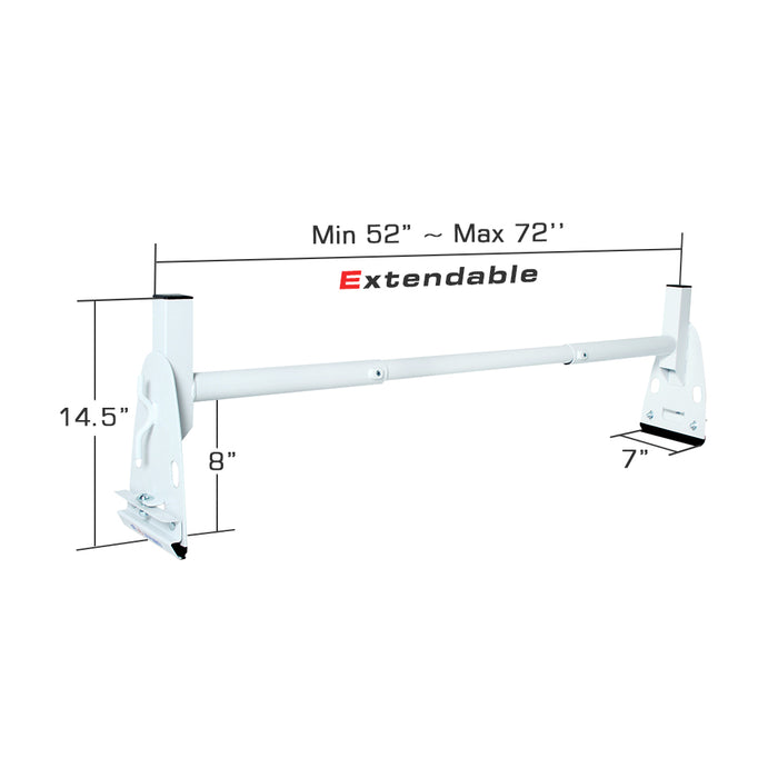 AA-Racks Universal Cargo Van Ladder Roof Rack Heavy Duty Gutter Mount Rooftop Rack Steel - (X317) - AA Products Inc